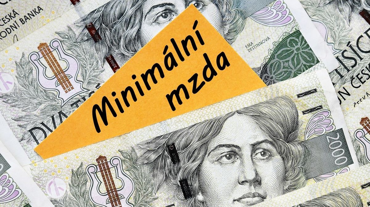 Minimální mzda má vzrůst nejméně na 16 600 korun